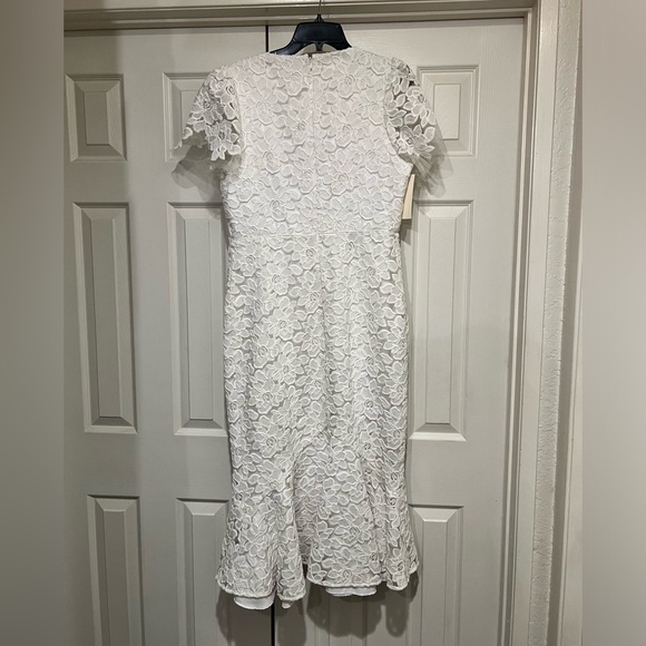 NEW SHOSHANNA MIDNIGHT CEREZA LACE MIDI MERMAID COCKTAIL DRESS - Picture 10 of 16